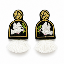 Load image into Gallery viewer, Peace (صلح) Embroidered Earrings

